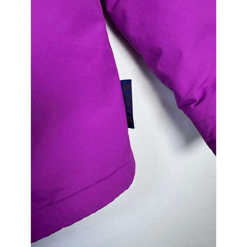Burton Girls Dryride Snowboard Jacket L 14 16 Purple Colorblock Insulated Ski